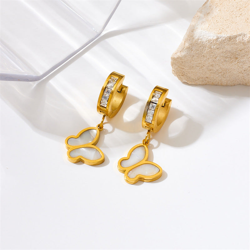 Golden Butterfly Earrings