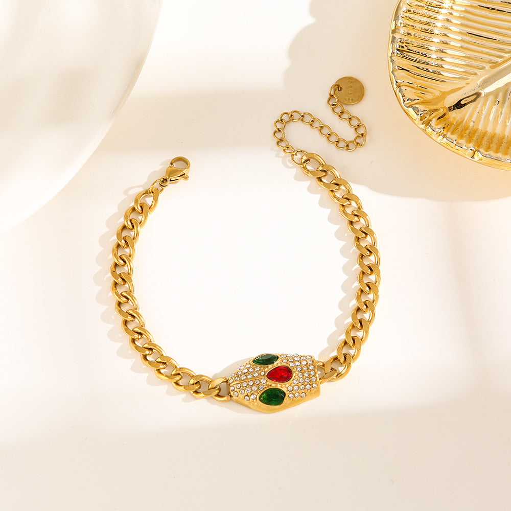 Golden Elegance Snake Bracelet