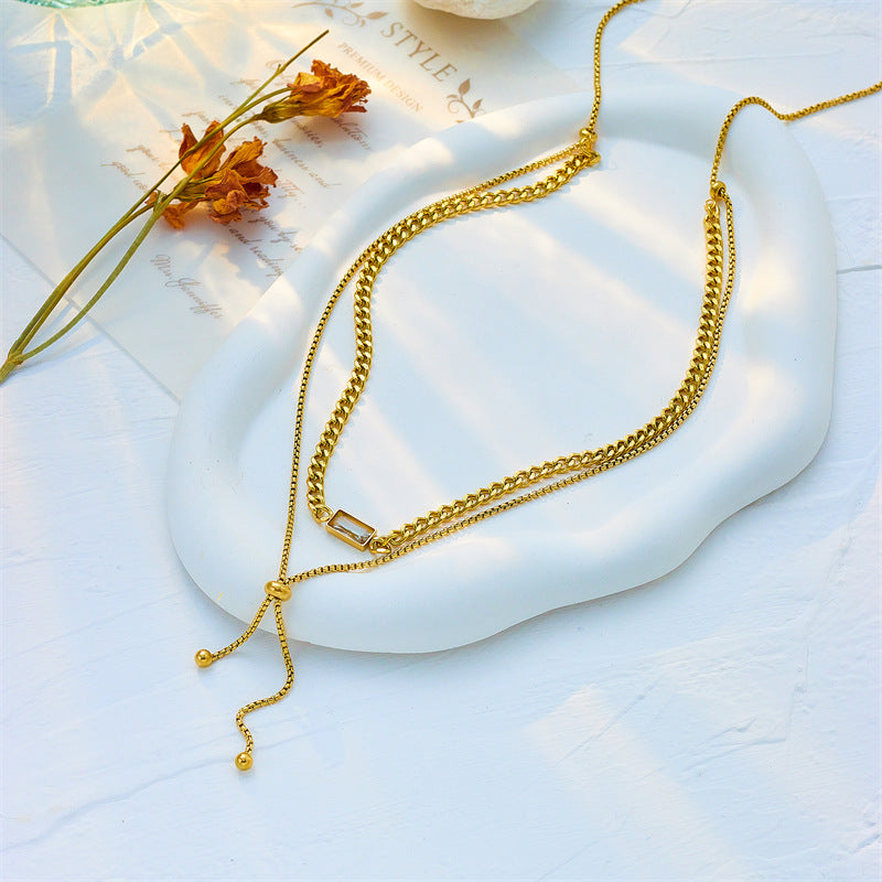 Long Golden Necklace