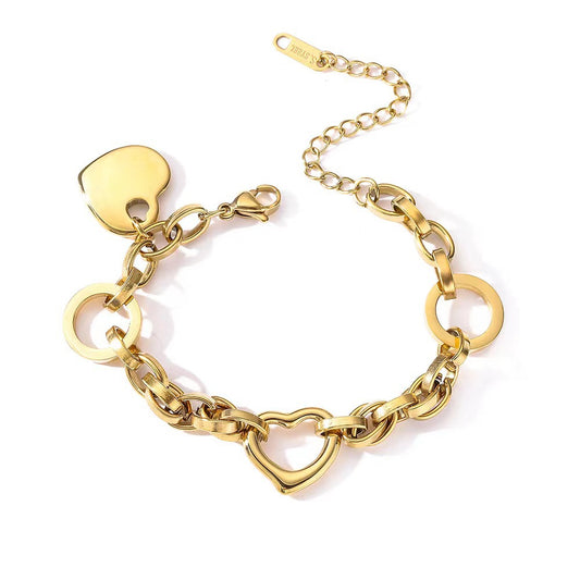 Golden Love Charm Bracelet