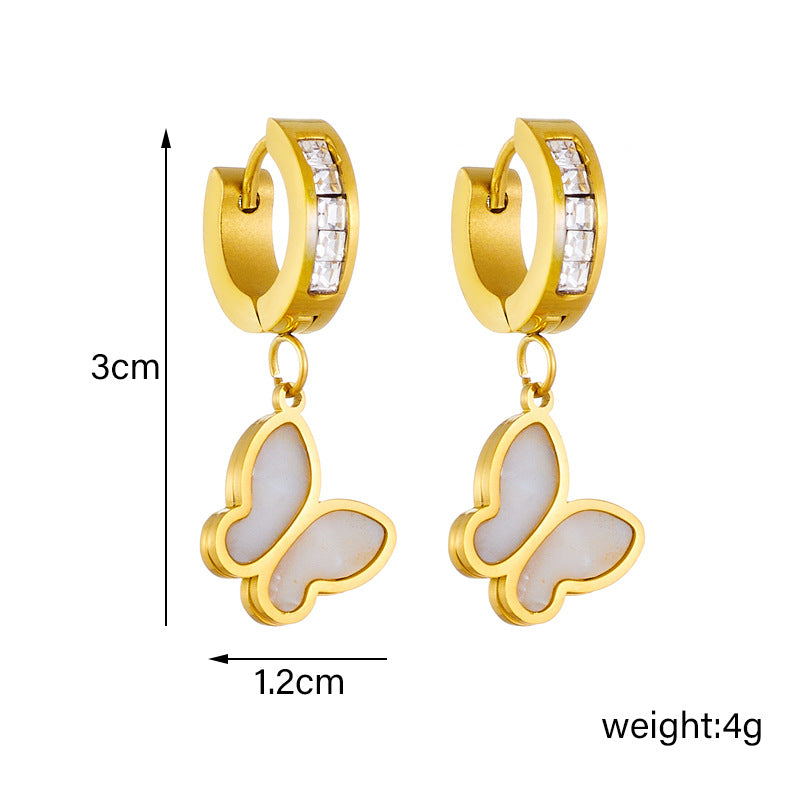 Golden Butterfly Earrings