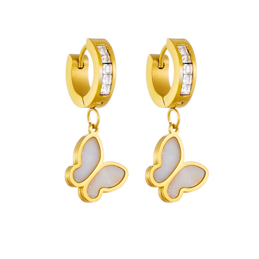 Golden Butterfly Earrings