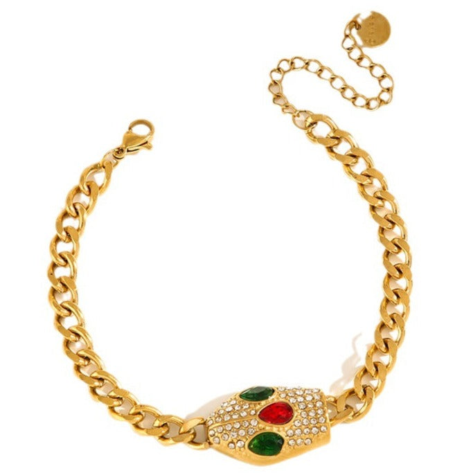 Golden Elegance Snake Bracelet