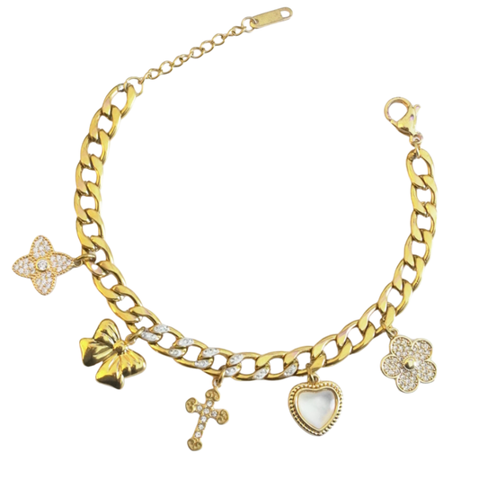 Lucky Heart Charm Bracelet