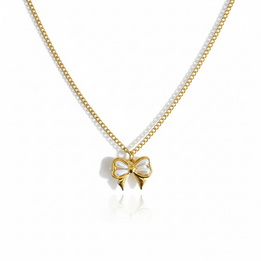 Golden Girl Bow Necklace