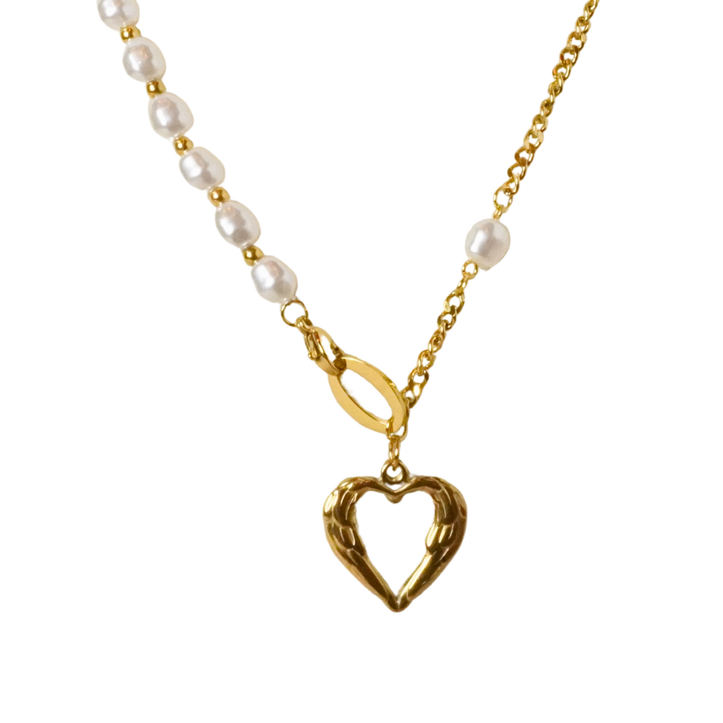 Golden Love Pearl Necklace