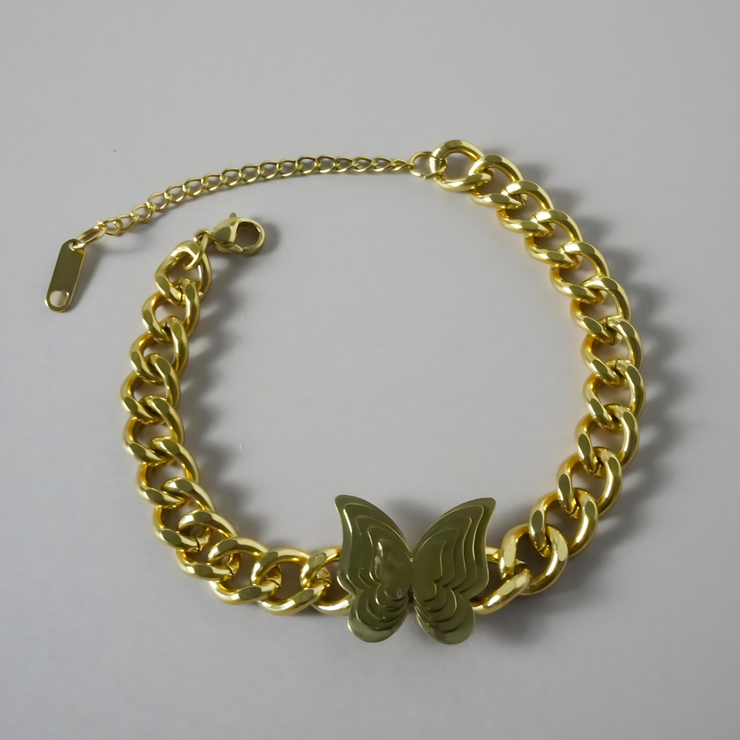 Golden Butterfly Charm Bracelet