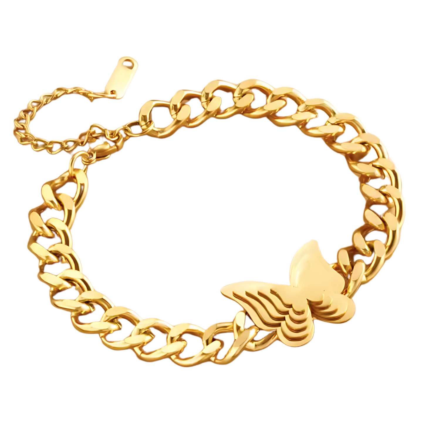 Golden Butterfly Charm Bracelet