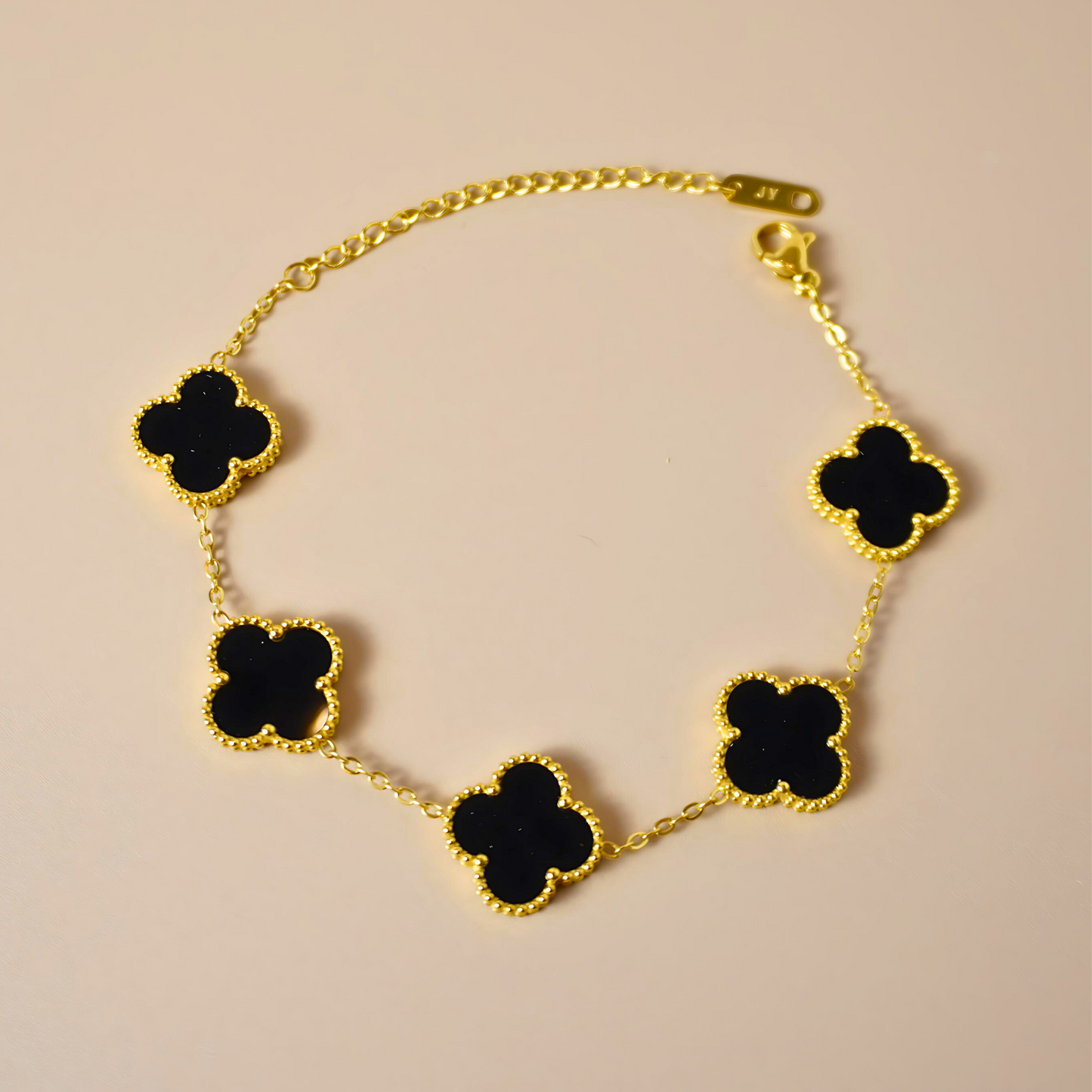 Midnight Clover Gold Bracelet