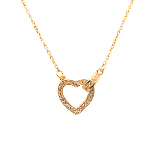 Radiant Heart Gold Pendant Necklace